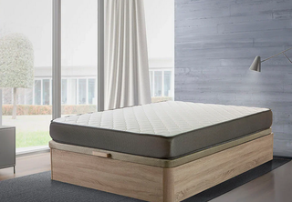 Canape Abatible Madera y Tela