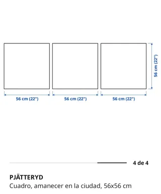 PJÄTTERYD Triptico Amanecer Ciudad