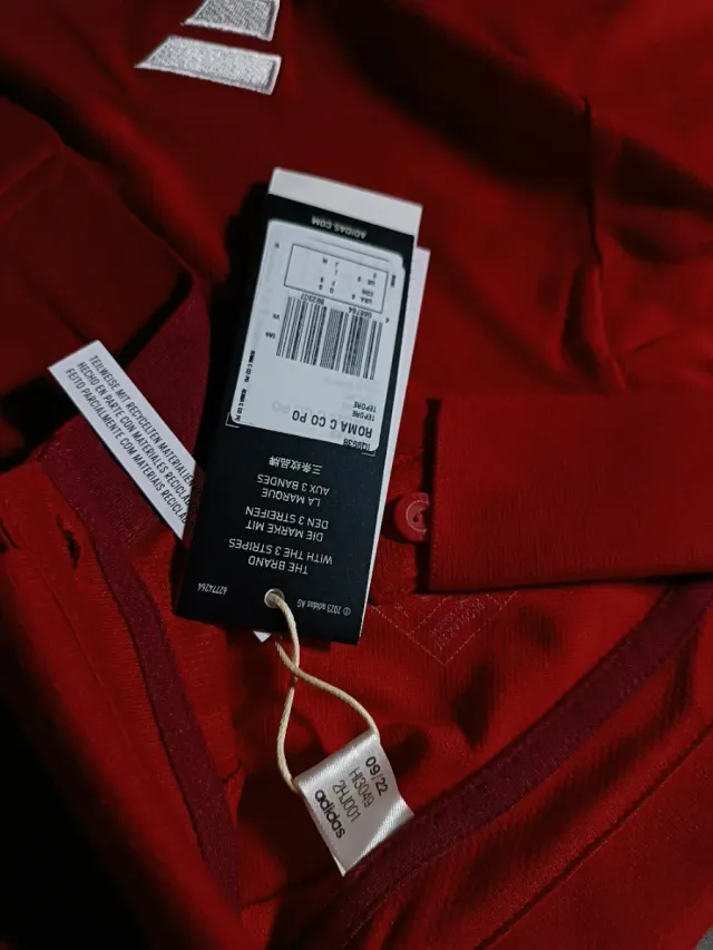 Polo Adidas AS Roma Rojo Talla S