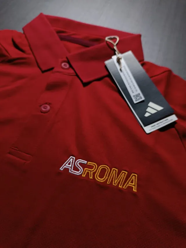 Polo Adidas AS Roma Rojo Talla S