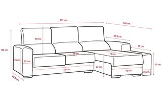 Chaiselongue Málaga Beige