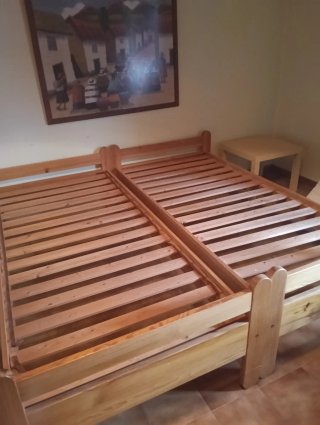 2 Camas Individuales Madera 90cm