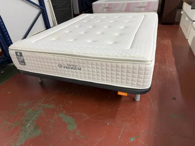 Cama 150x190, BASE Y COLCHÓN SILVER TOPPER