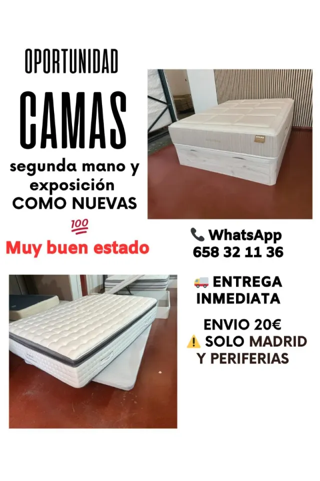 Cama 150x190, BASE Y COLCHÓN SILVER TOPPER