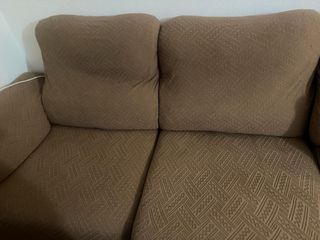 Sofá modular marrón y negro