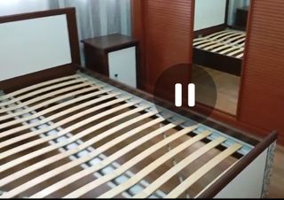 Cama 135x190cm con cabecero y pies y colchon