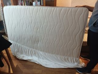 Cama 135x190cm con cabecero y pies y colchon