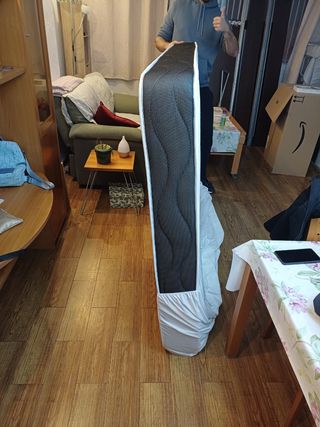 Cama 135x190cm con cabecero y pies y colchon