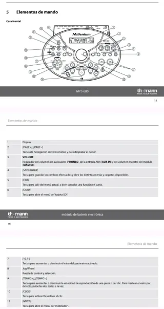 Batería Electrónica Millenium MPS600