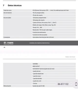 Batería Electrónica Millenium MPS600