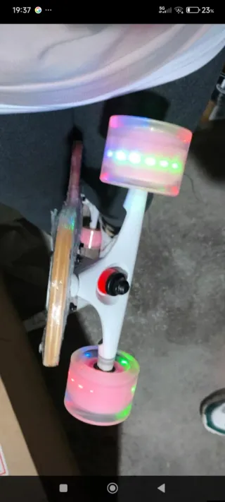 Longboard galaxia ruedas rosas