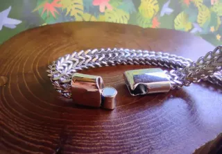 Pulsera acero trenzado cierre de imán