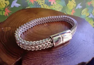 Pulsera acero trenzado cierre de imán