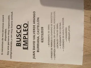 Manitas, hago todo tipo de trabajos a 10 € la hora