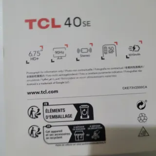 Móvil TCL 40 SE 128GB Negro