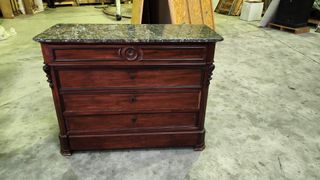 Cómoda Francesa Antigua Caoba Mármol