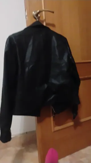 Chaqueta Biker Polipiel Negra Nueva