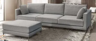 Sofá Lineal Mombassa + Puff Antracita