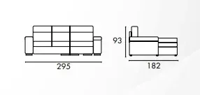 Sofá Lineal Mombassa + Puff Antracita