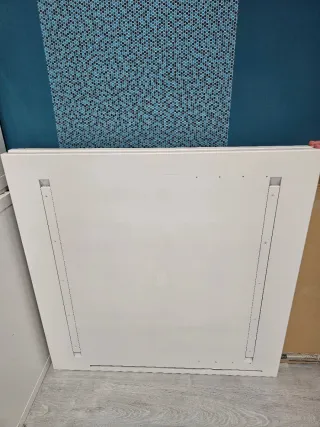 Tablero mesa pino macizo lacado blanco