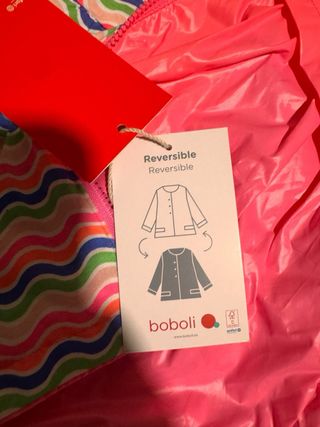 Chubasquero niña rosa y multicolor