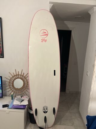 Tabla de surf rosa 7'2