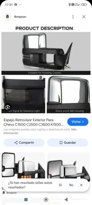 Retrovisores Chevy C1500 C2500 C3500