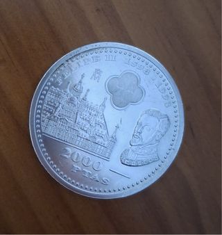 4 Monedas Plata 2000 PTAS España