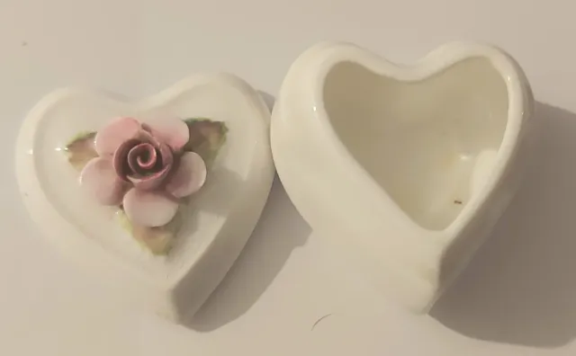 Joyero Corazón Crown Staffordshire Porcelana