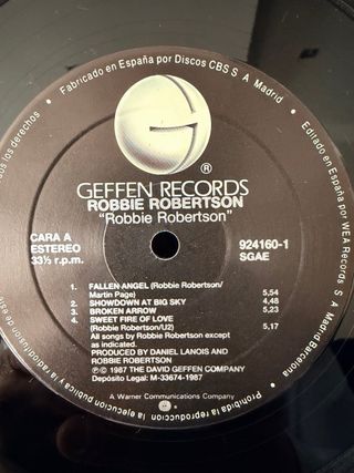 Robbie Robertson con U2. Vinilo