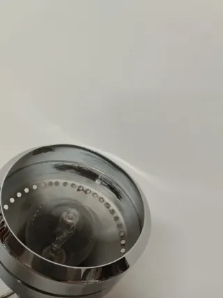 Lampada applique faretto anni 70 acciaio cromato