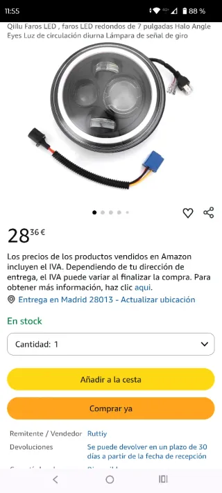 Faros LED Mazda MX5 Miata Precio por 2 unidades