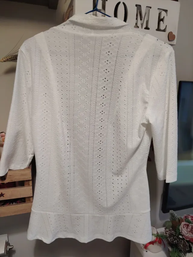 Chaqueta Rejilla Blanca