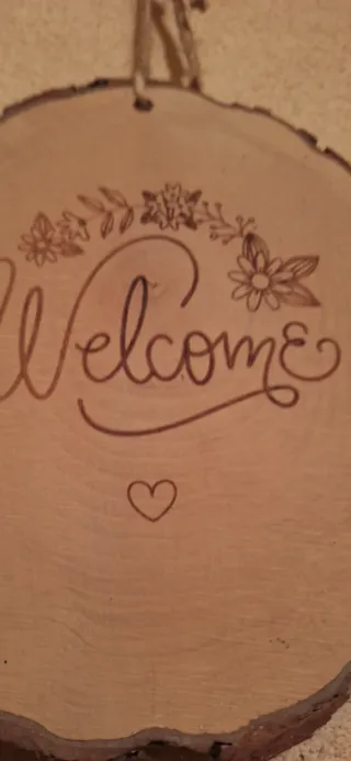 Decorazione in legno Welcome