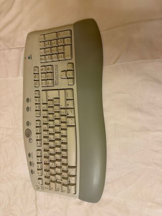 Teclado Logitech Ergonómico Beige/Gris
