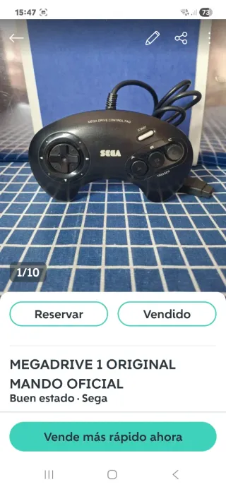 MEGADRIVE 1 ORIGINAL CARGADOR ENCHUFE OFICIAL