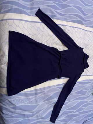 Vestido azul marino de punto