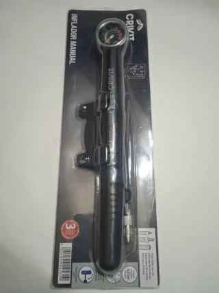 Inflador Manual Crivit con Manómetro
