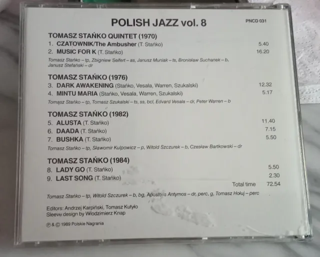 Reservado Carlos CD Tomasz Stanko Polish Jazz