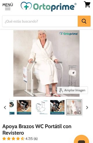 Apoya Brazos WC Portátil con Revistero