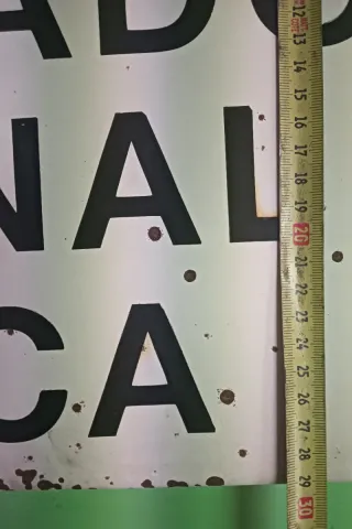 Cartel esmaltado antiguo