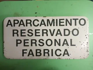 Cartel esmaltado antiguo