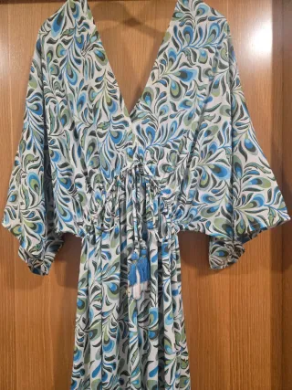 Vestido estampado peacock talla única