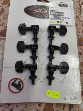 Clavijeros Eléctrica 3+3 Negro