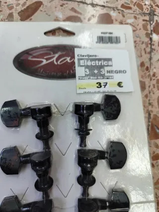 Clavijeros Eléctrica 3+3 Negro