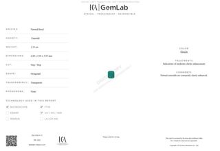 Esmeralda natural 1.33 ct – Certificada ICA GemLab
