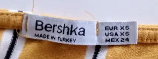Mono Bershka rayas amarillo