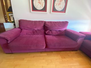 Sofá 3 plazas granate