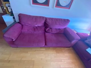 Sofá 3 plazas granate