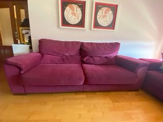 Sofá 3 plazas granate